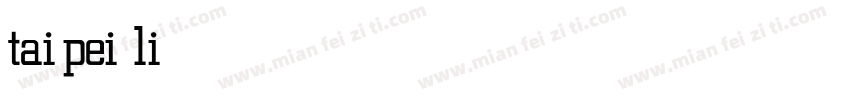 taipei light字体转换